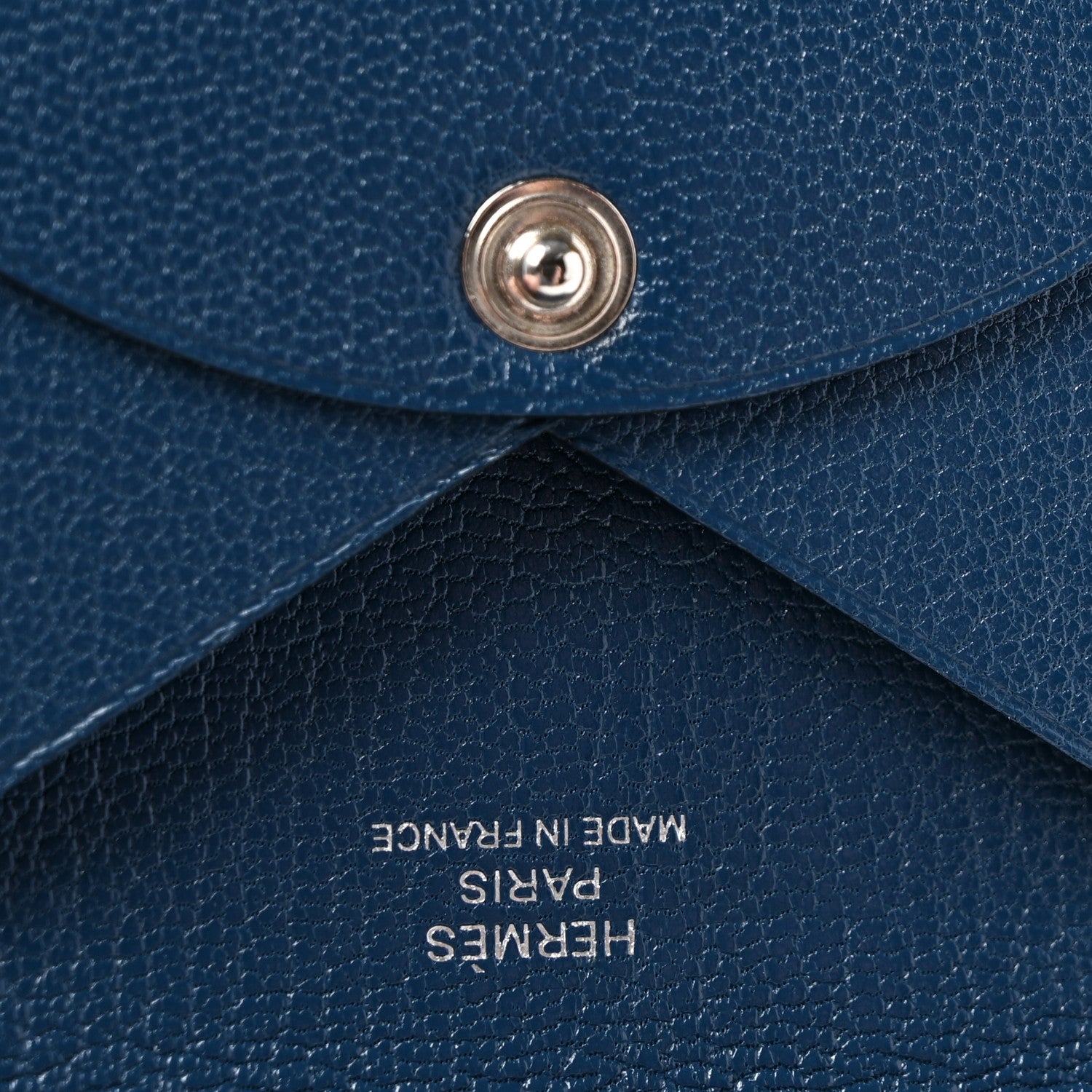 Hermes Chevre Chamkila Calvi Card Case Deep Bleu 8 of 9