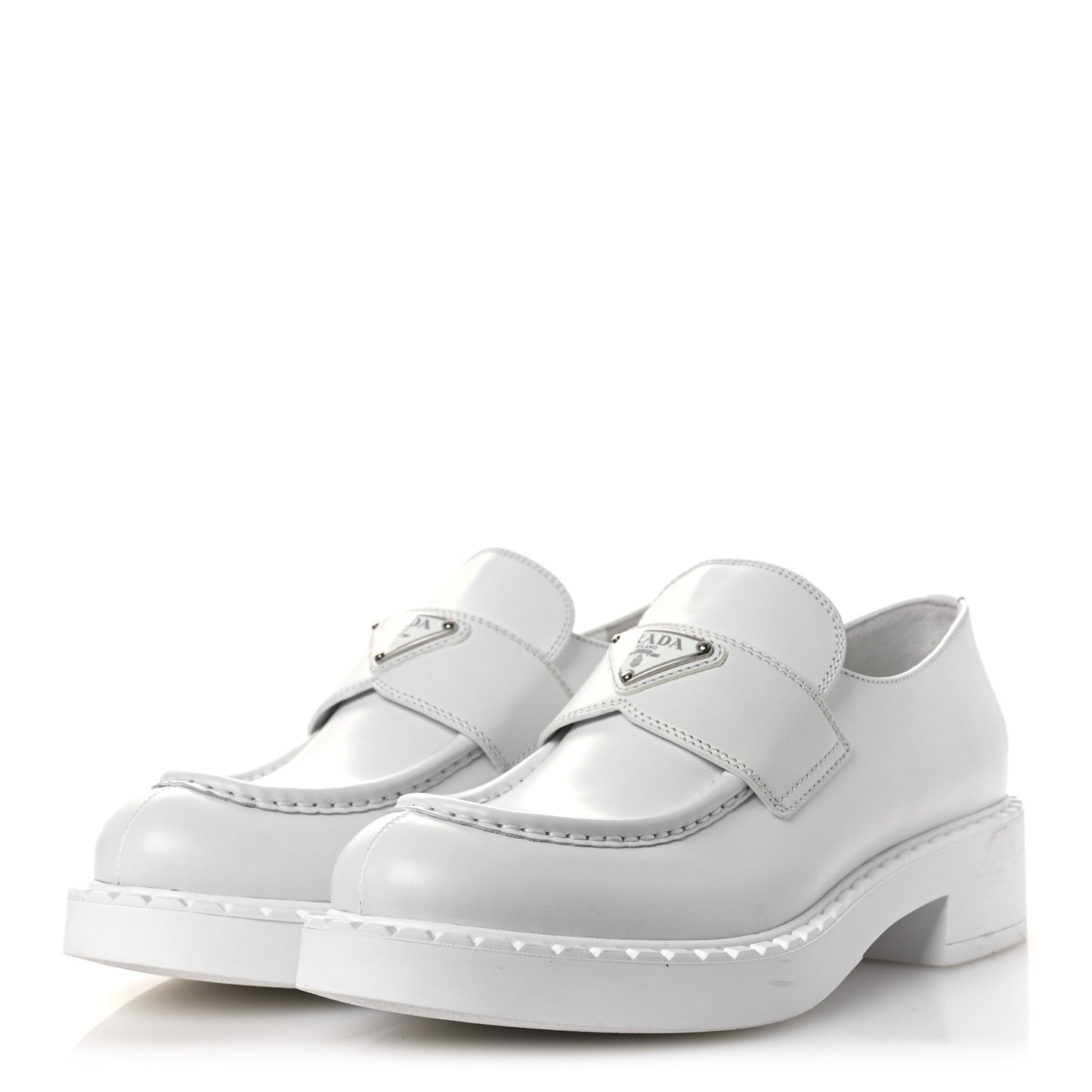 Spazzolato Triangle 50mm Loafers 41 White