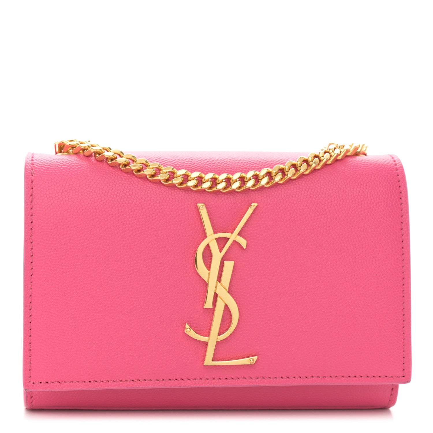 Saint Laurent Grain De Poudre Small Monogram Kate Satchel Bubblegum 1 of 9
