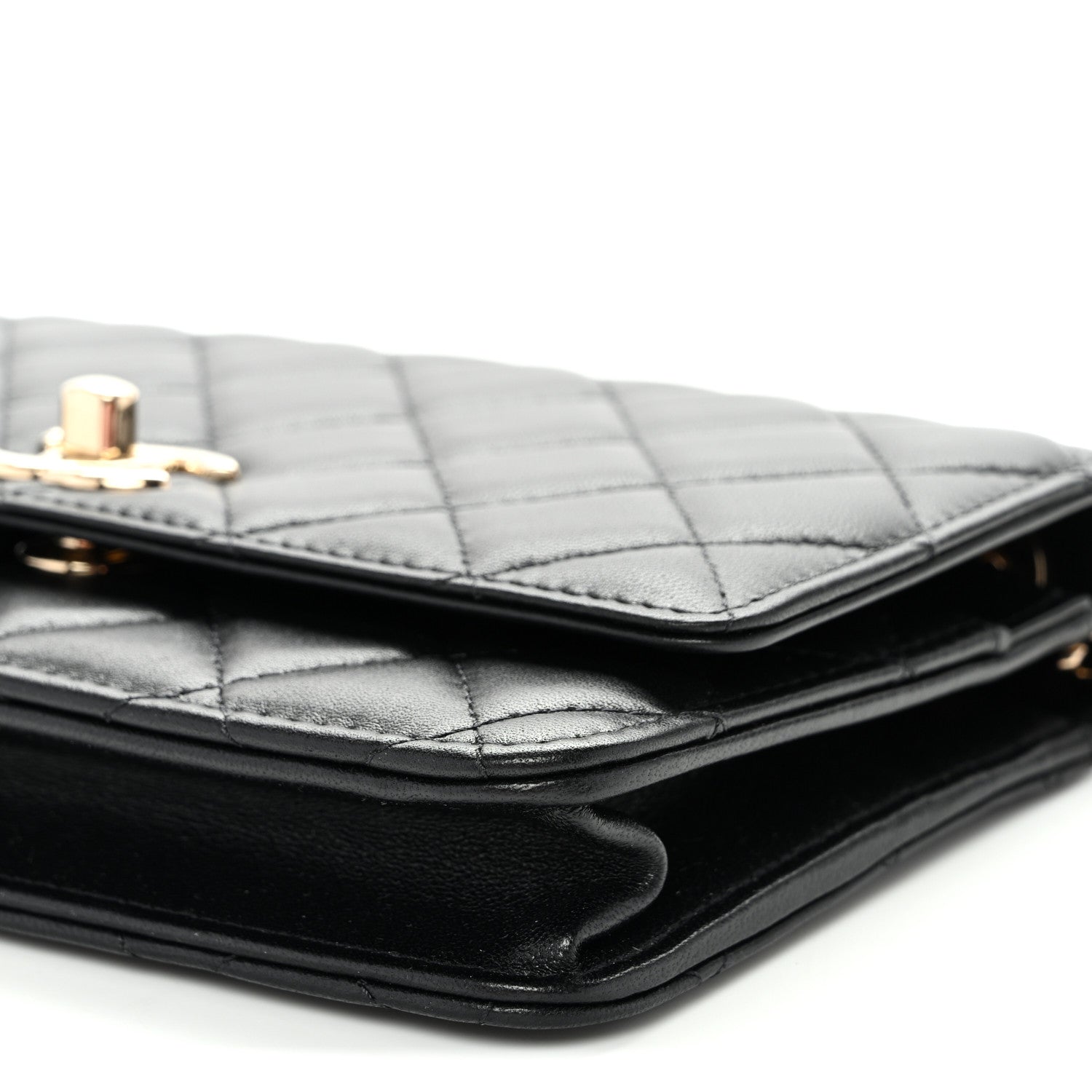 Chanel Lambskin Quilted Trendy CC Wallet On Chain WOC Black 11 of 13