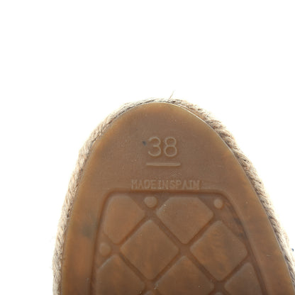 Chanel Tweed Patent Goatskin Sequin CC Espadrilles 38 Black 9 of 11