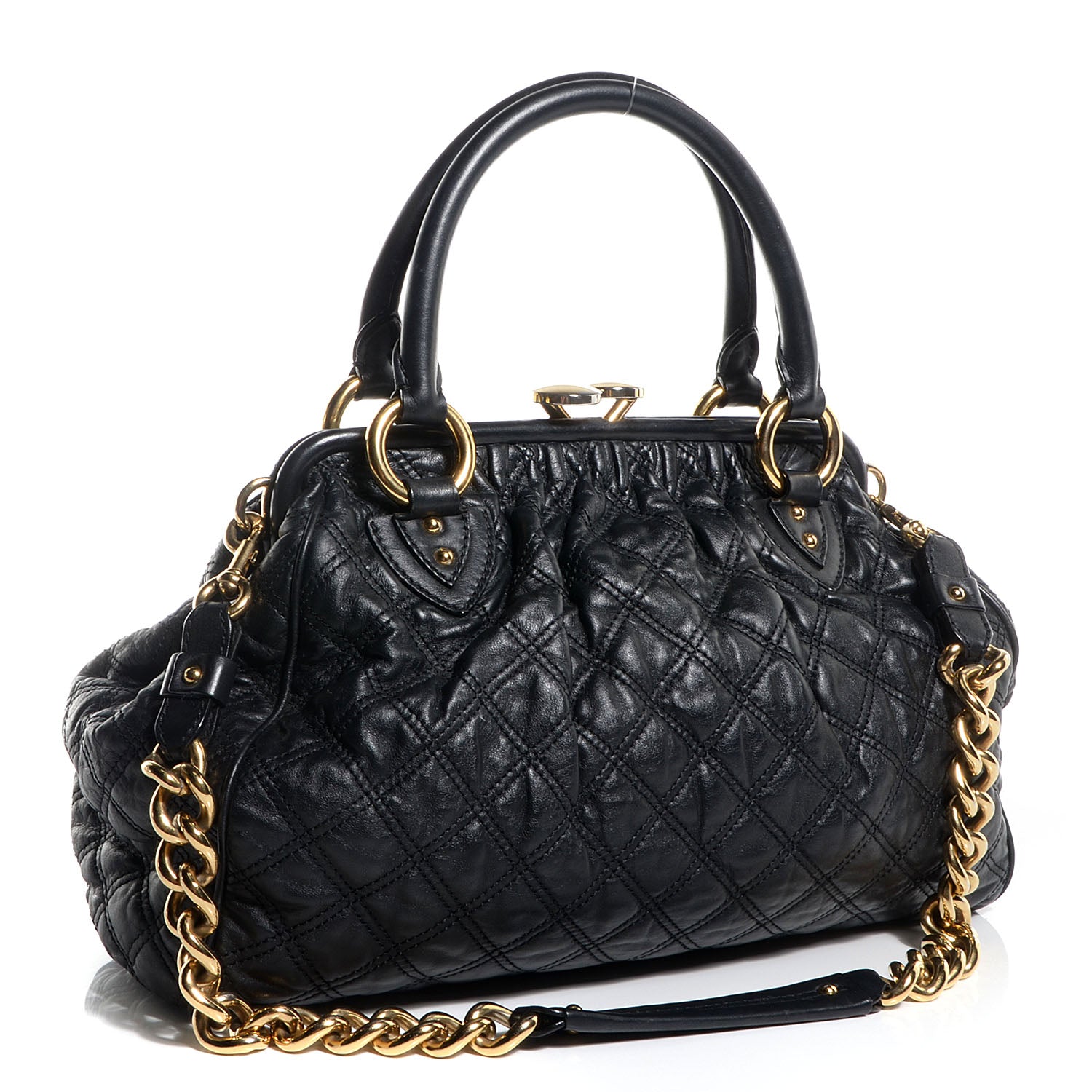 Marc Jacobs Quilted Leather Stam Black 3 of 9