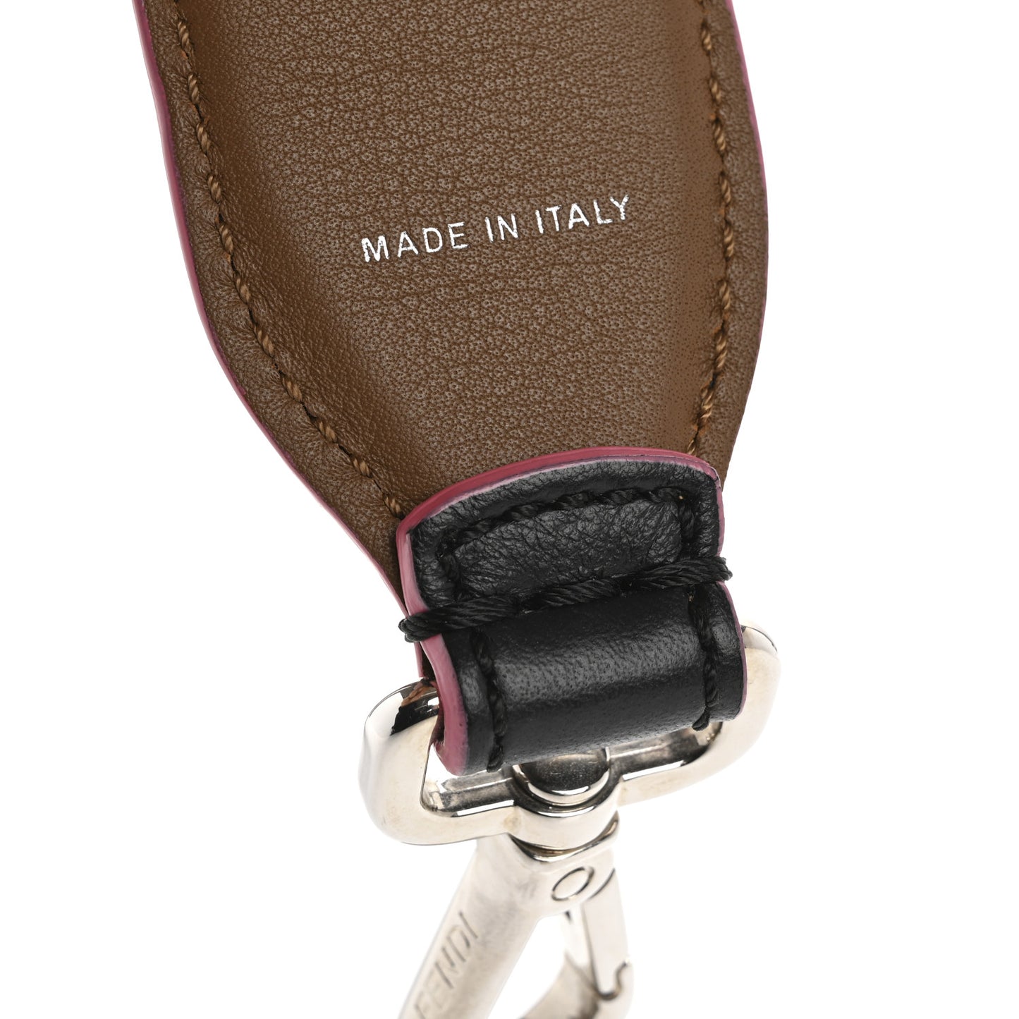 Vitello Dolce Plexiglass Bi-Color Studded Strap You Black Brownie Multicolor