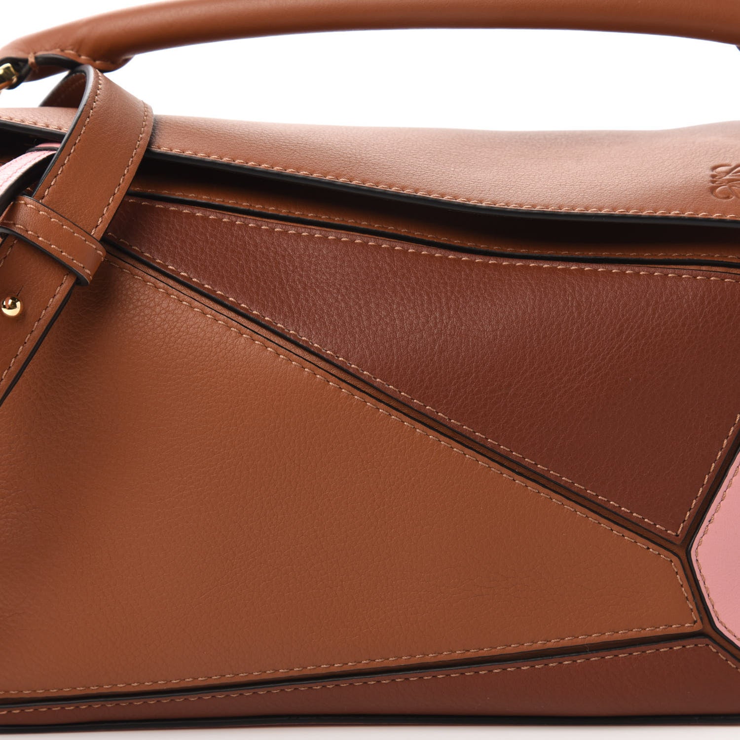 Loewe Calfskin Small Puzzle Bag Tan Medium Pink 9 of 9