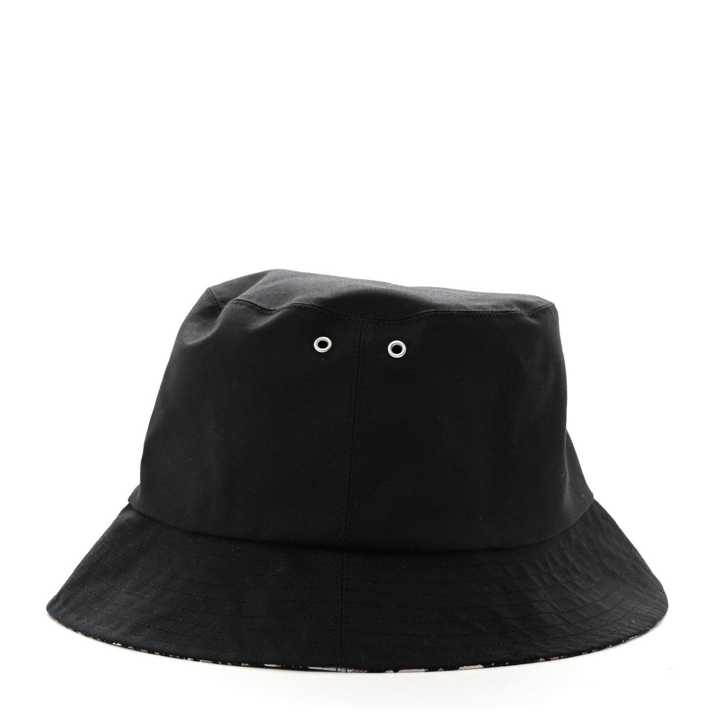 CHRISTIAN DIOR Polyester Cotton Oblique Teddy-D Brim Bucket Hat 58 Black