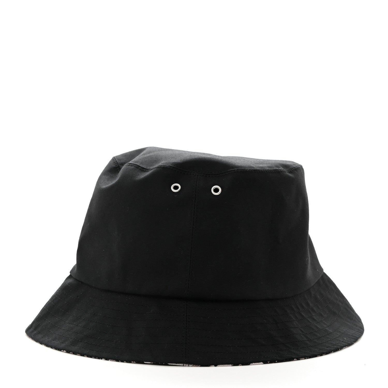 Christian Dior CHRISTIAN DIOR Polyester Cotton Oblique Teddy-D Brim Bucket Hat 58 Black 5 of 8