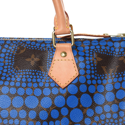Louis Vuitton Monogram Kusama Town Speedy 30 Blue 11 of 17