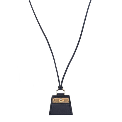 Hermes Swift Small Monpetitkelly Pendant Necklace Bleu Indigo 1 of 4