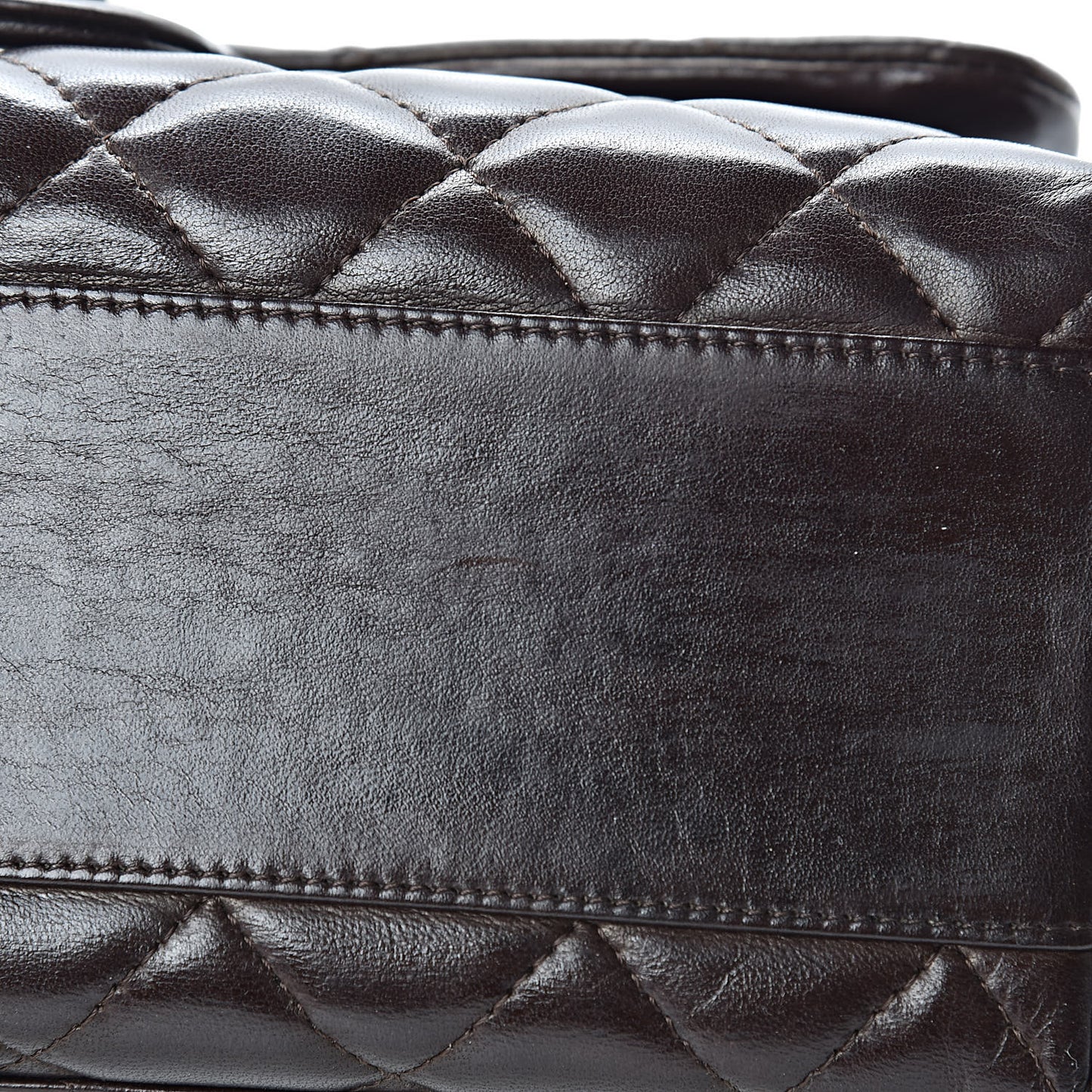 Lambskin Quilted Medium Kelly Flap Brown