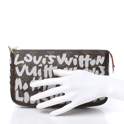 Louis Vuitton Monogram Graffiti Pochette Accessories Silver 2 of 9