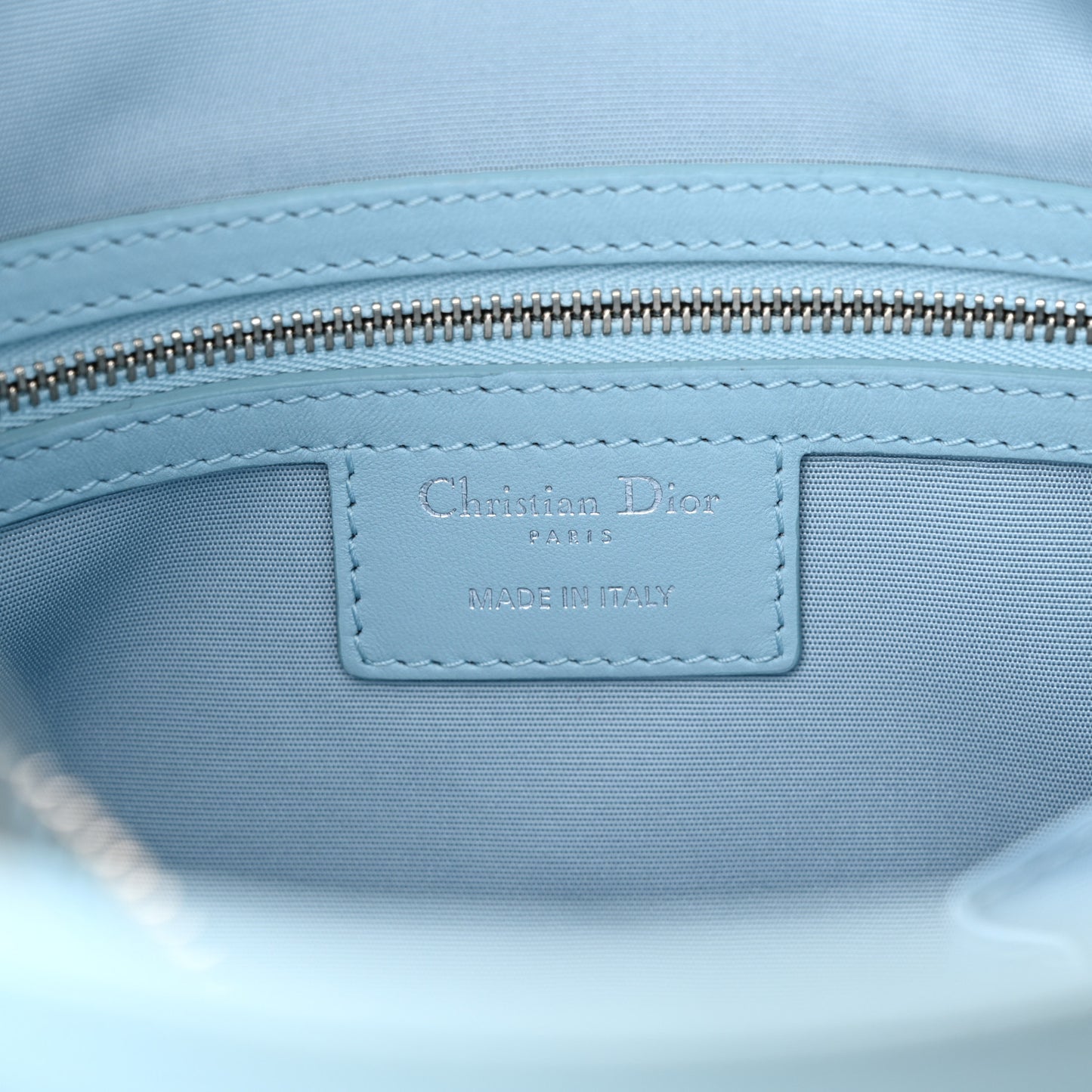 Lambskin Cannage Granville Polochon Light Blue