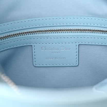 Christian Dior Lambskin Cannage Granville Polochon Light Blue 6 of 11