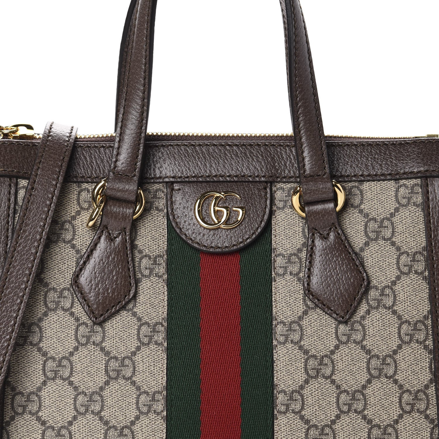 Gucci GG Supreme Monogram Small Ophidia Tote Bag Brown 11 of 12