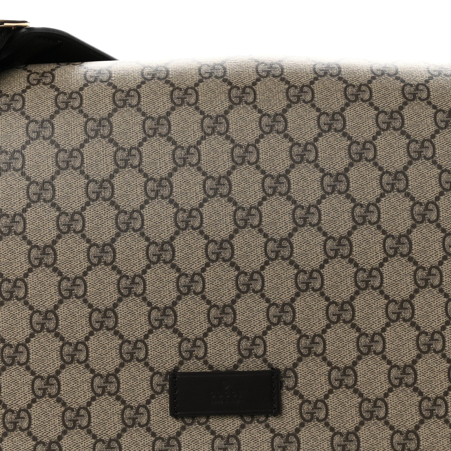 GG Plus Monogram Messenger Diaper Bag Dark Brown