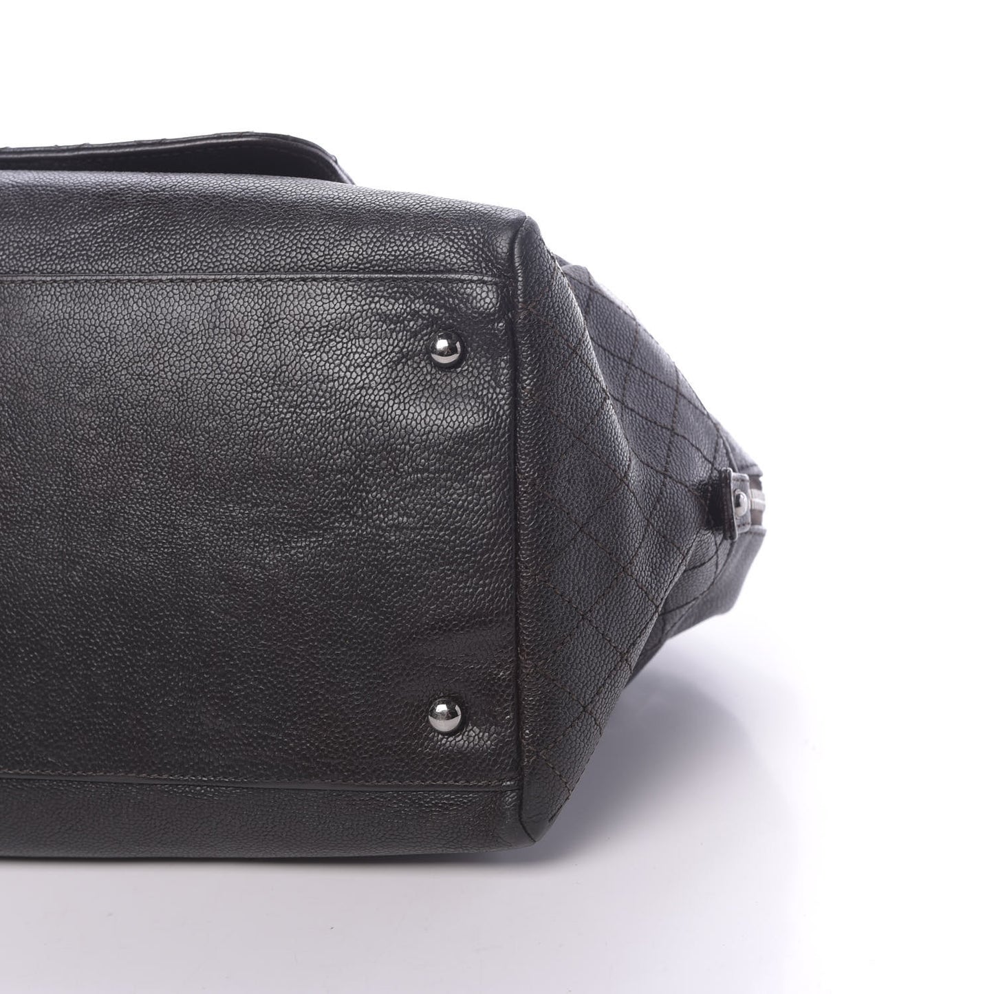 Glazed Caviar Pocket In The City Tote Brown