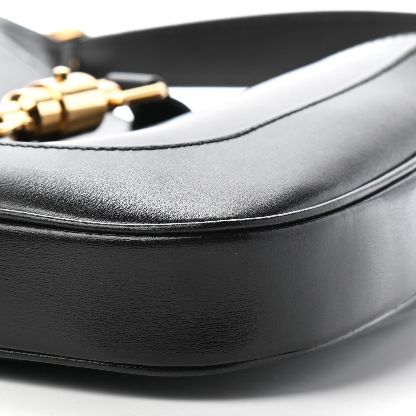 Boarded Dyana Lux Calfskin Small Jackie 1961 Hobo Black