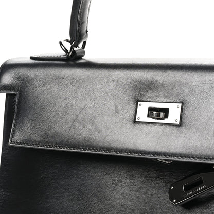 Hermes Box Kelly Retourne 32 Black 11 of 12