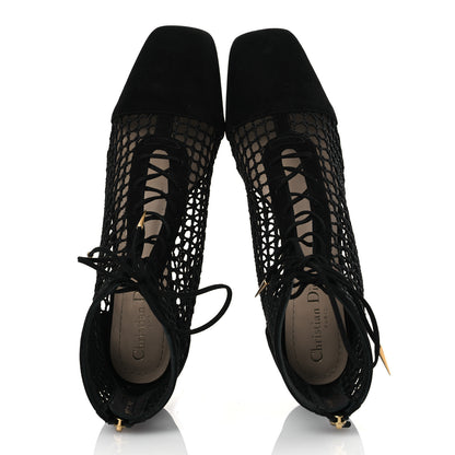 Christian Dior Suede Laminated Resille Naughtily-D 30mm Ankle Boots 40 Black 2 of 13