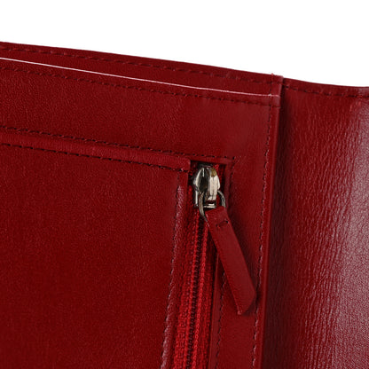 Chanel Patent Calfskin Quilted Large Brilliant Flap Wallet Dark Red 10 of 12