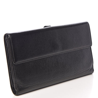 Chanel Grained Calfskin CC Button Long Wallet Black 3 of 11