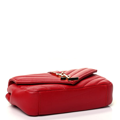 Saint Laurent Calfskin Matelasse Chevron Classic Monogram Baby Chain Bag New Red 3 of 4