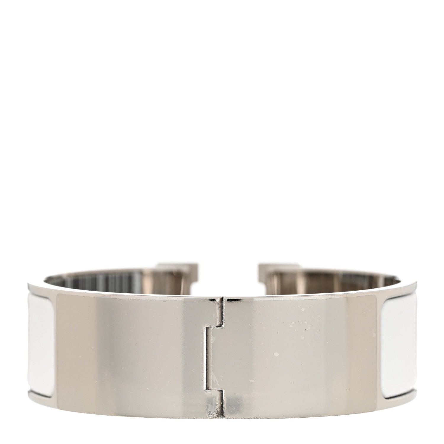 Hermes Enamel Wide Clic Clac H Bracelet GM White 3 of 6
