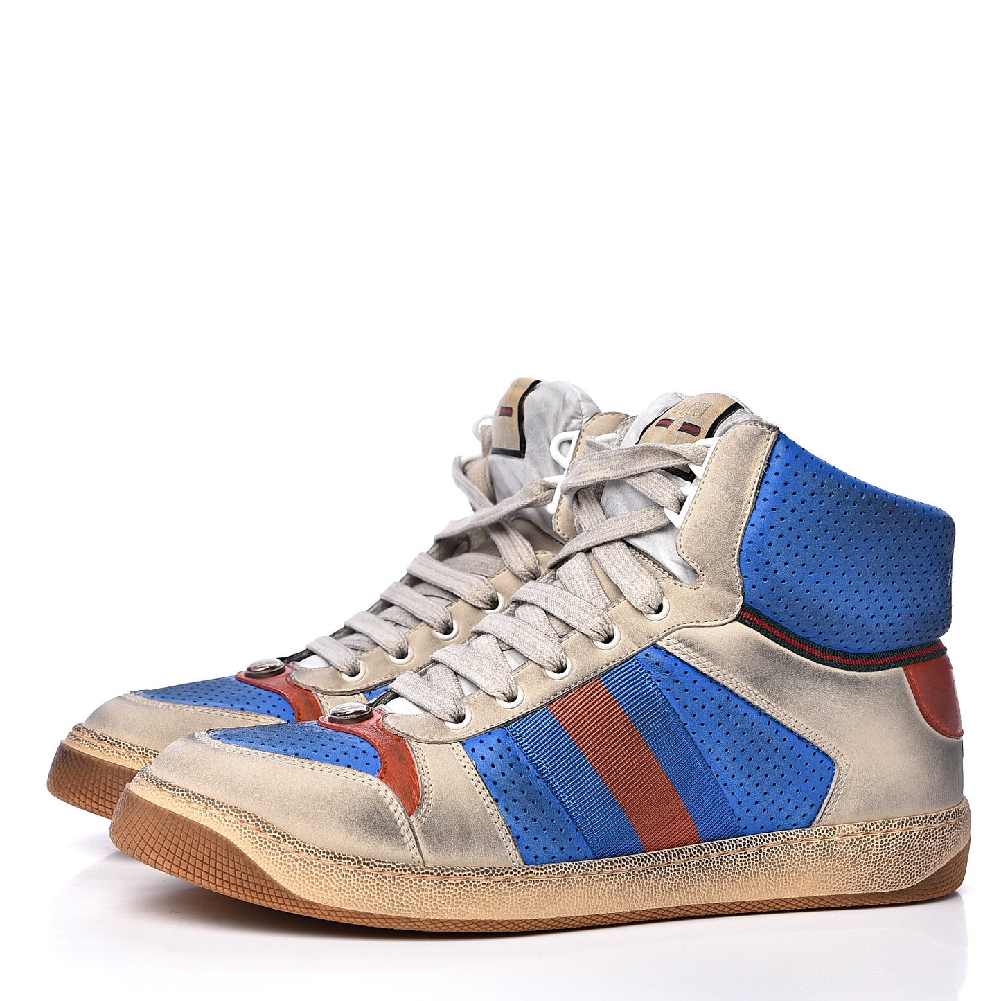 Nubuck Web Mens Screener High Top Sneakers 9 Dusty Milk Bright Splash