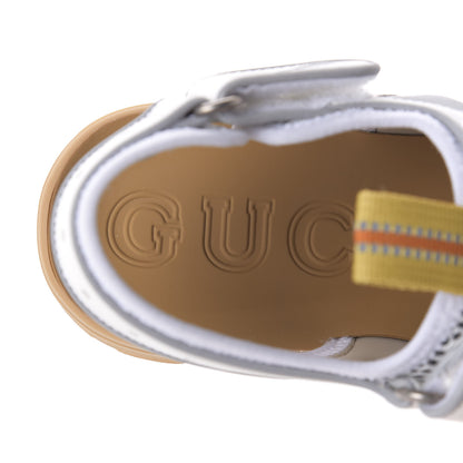 Gucci Mesh Fabric Tinsel Sport Sandals 37.5 White Silver 7 of 8