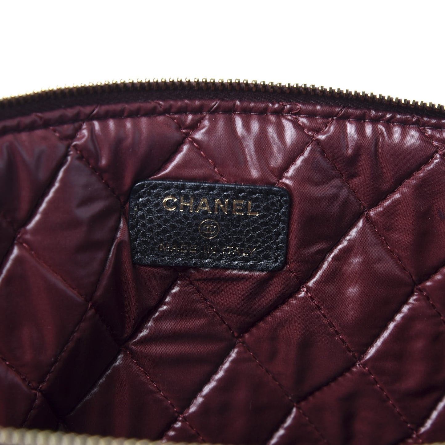 Caviar Quilted Large Cosmetic Case Black