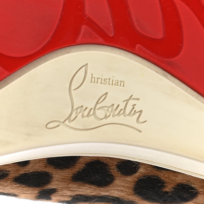 Christian Louboutin Calf Hair Leopard Print Womens Rantulow Orlato Flat Sneakers 37.5 Black 7 of 9