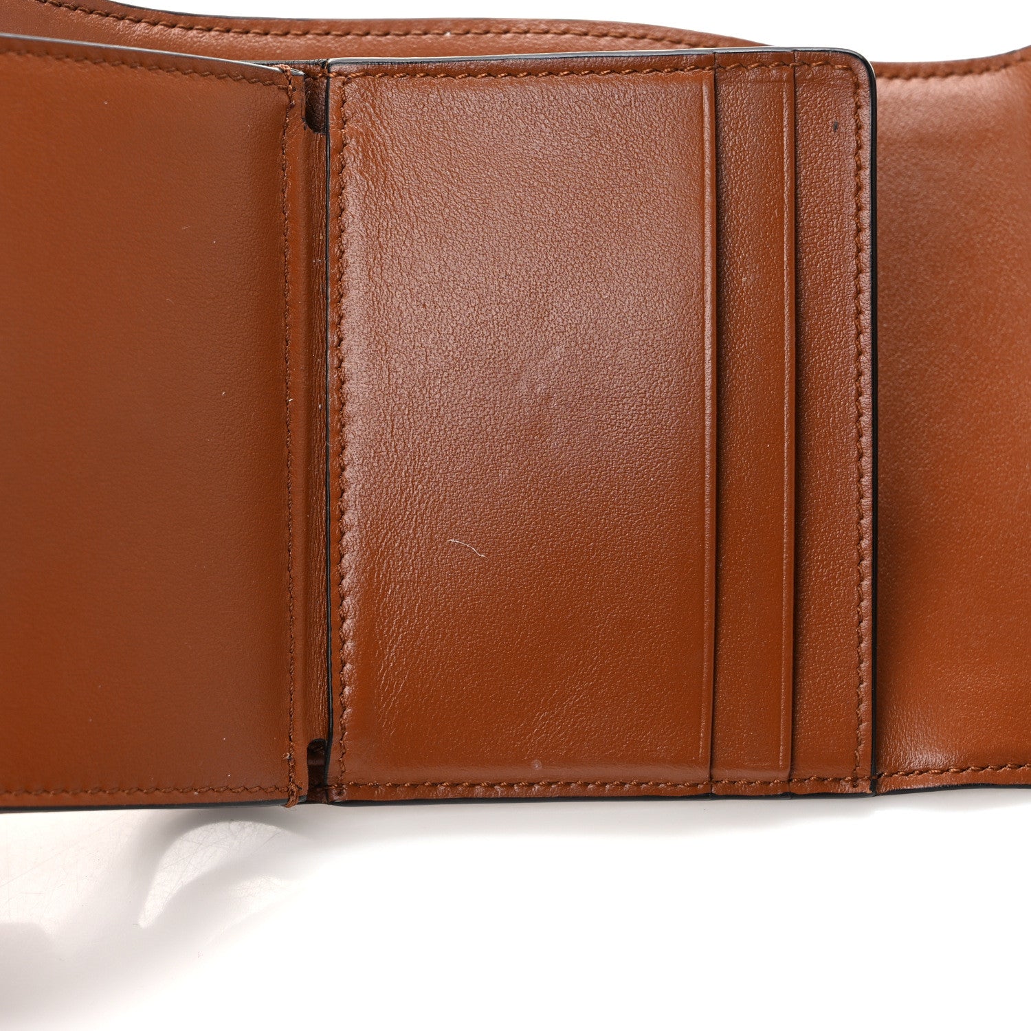 Celine Textile Calfskin Small Triomphe Wallet Natural Tan 8 of 8