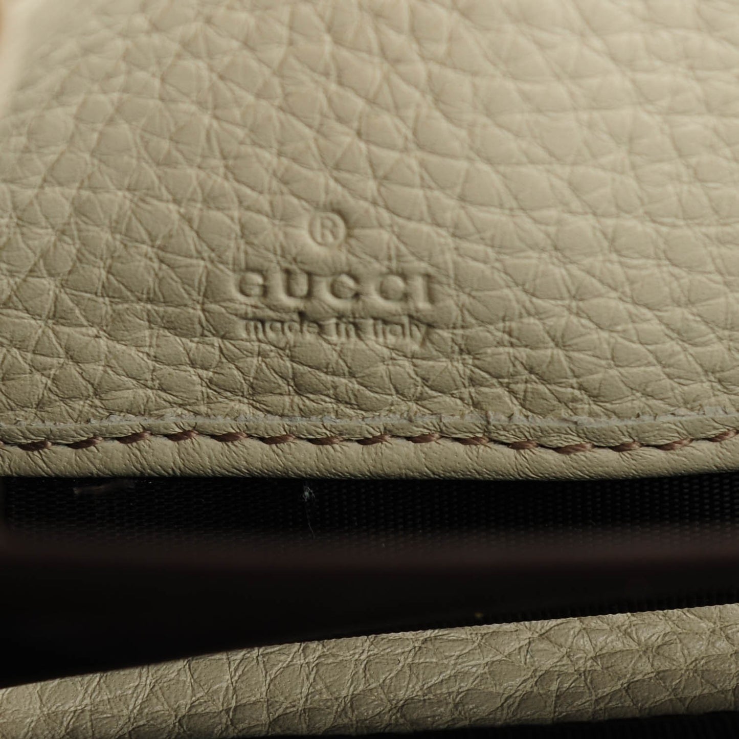 Pebbled Calfskin Soho Zip Around Wallet Off White