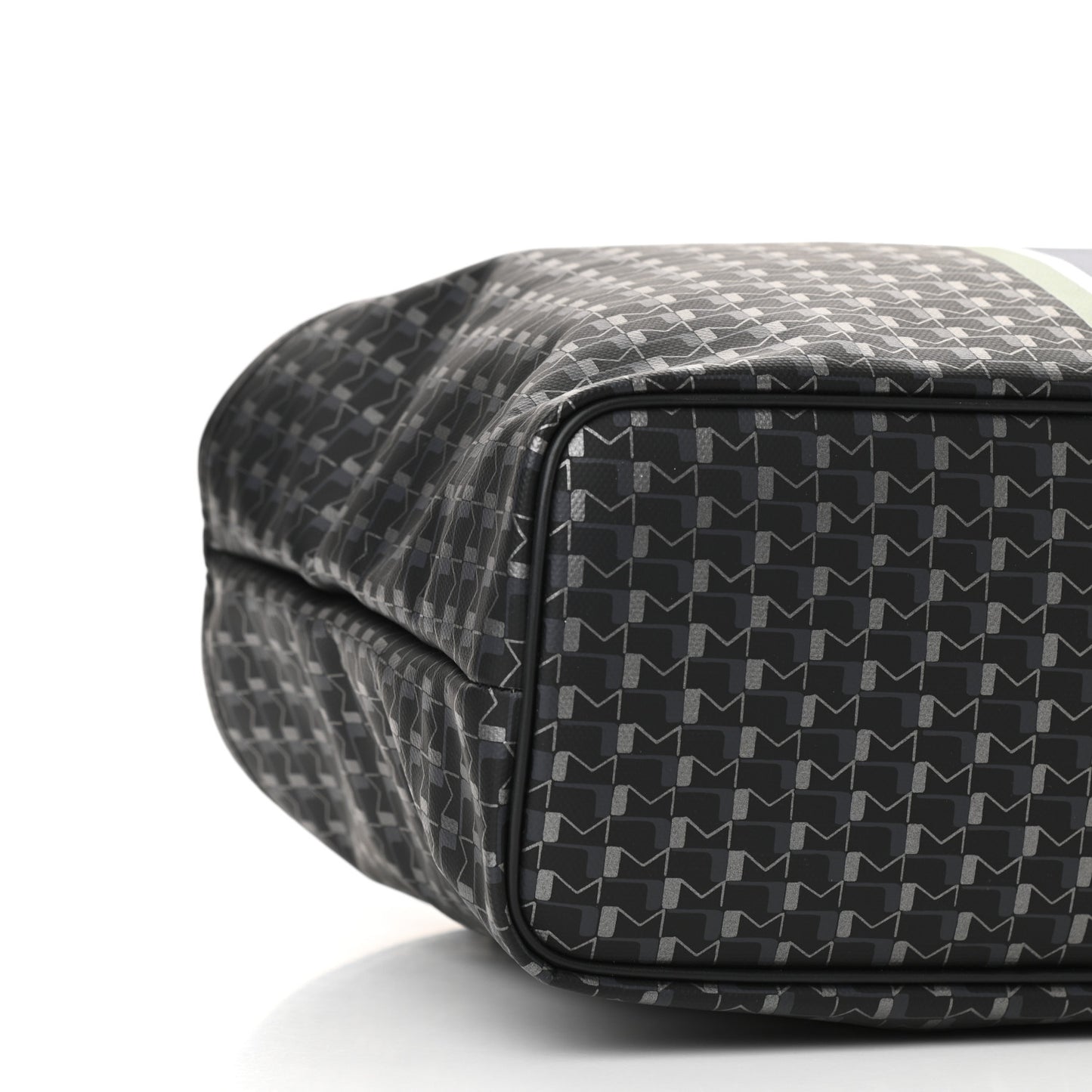 Grained Calfskin Canvas 1920 Oh! Tote Ruban MM Carbon Silver