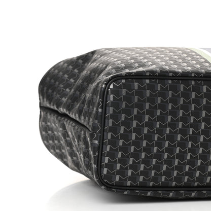 Moynat Grained Calfskin Canvas 1920 Oh! Tote Ruban MM Carbon Silver 11 of 12