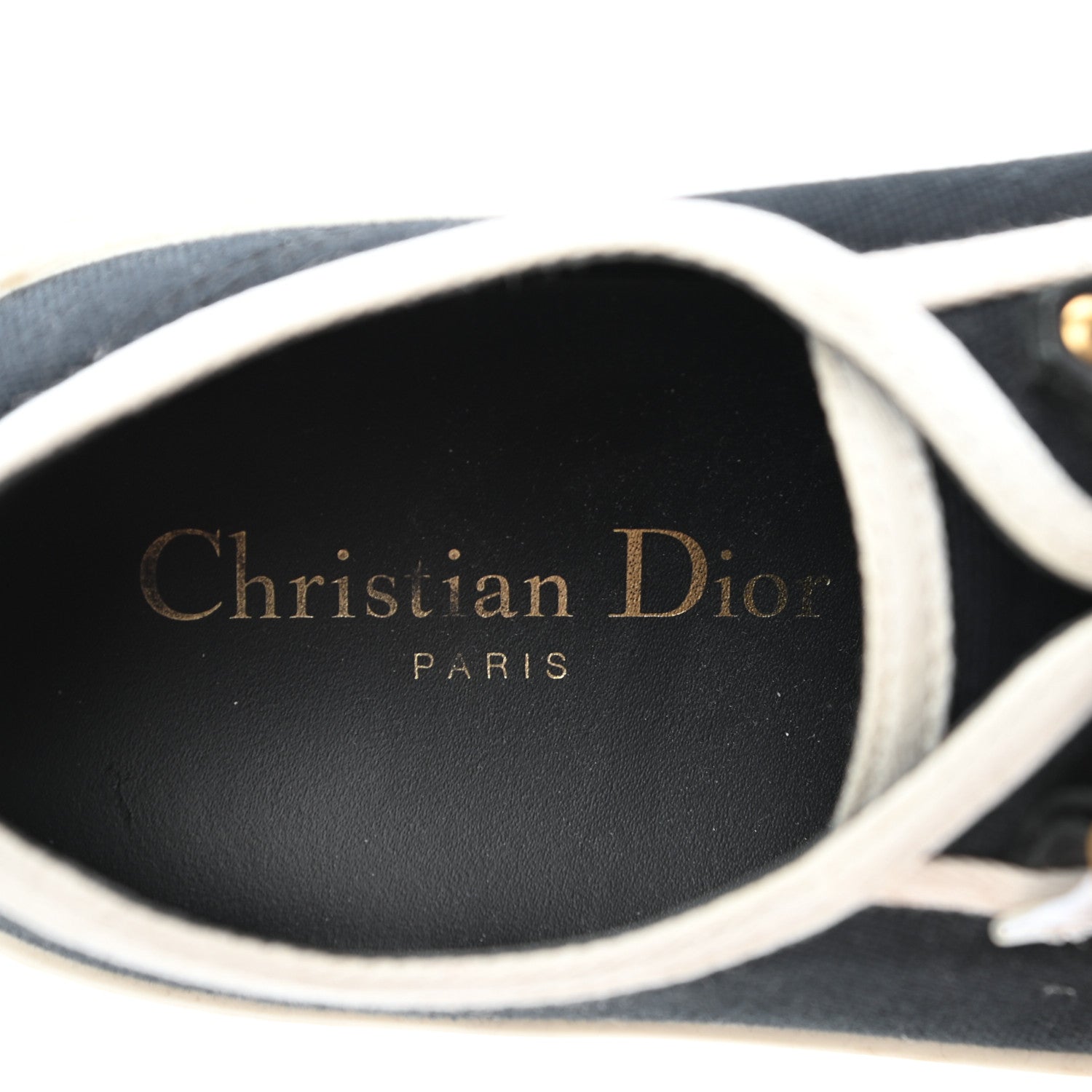 Christian Dior Canvas Walk'N'Dior Low Top Sneakers 37 Black 7 of 8