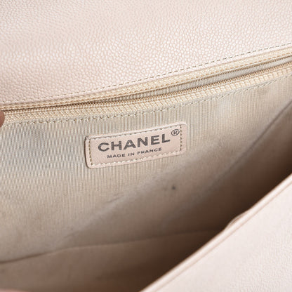 Chanel Caviar Quilted New Medium Boy Flap Beige Clair 6 of 9