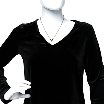 Louis Vuitton Essential V Necklace Silver Gold 2 of 4