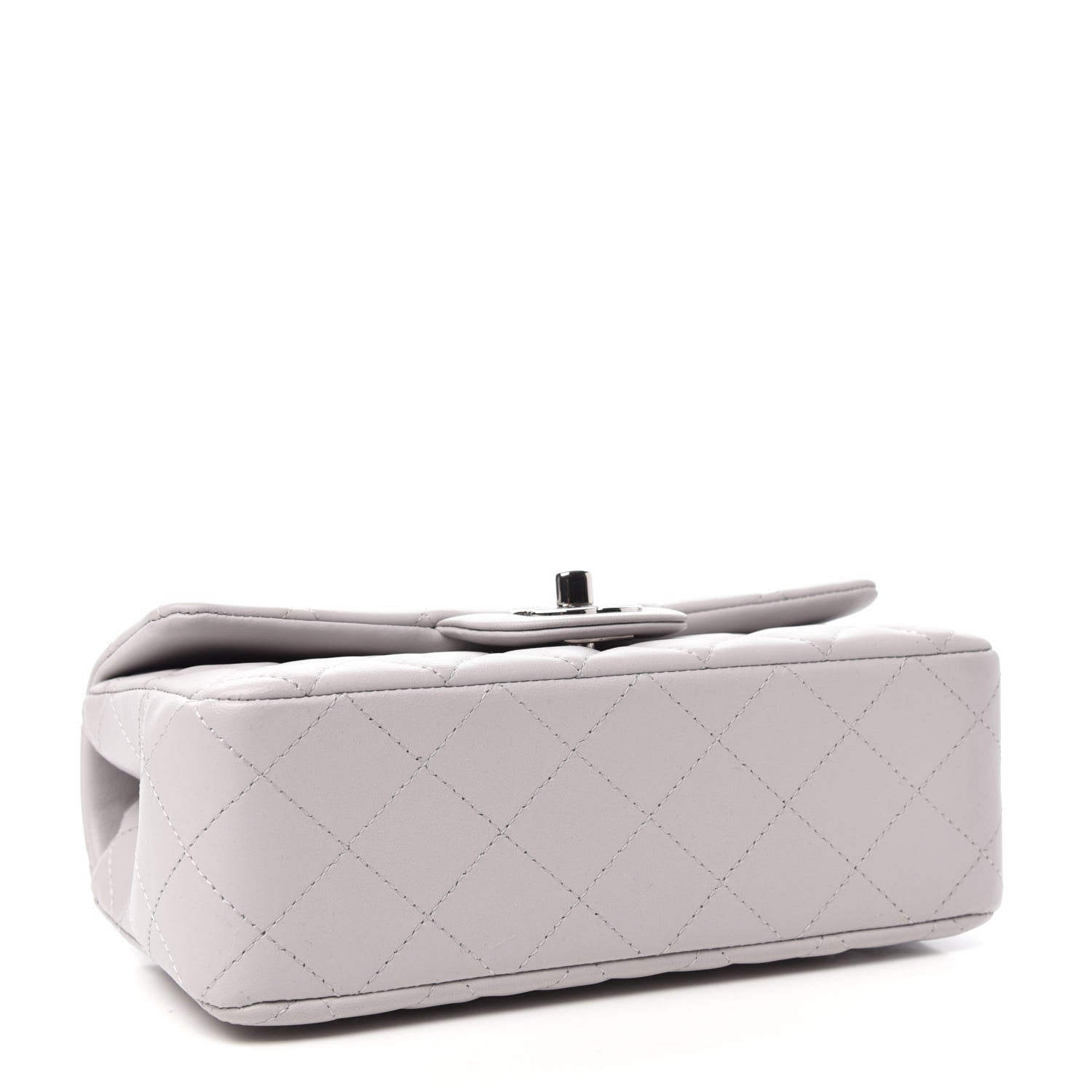 Chanel Lambskin Quilted Mini Rectangular Flap Grey 4 of 10