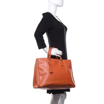 Prada Saffiano Lux Extra Large Tote Papaya 2 of 17