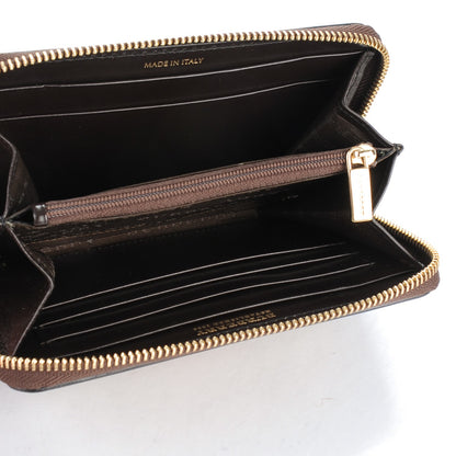 Burberry Haymarket Check Ziggy Zip Around Wallet Chocolate 5 of 8