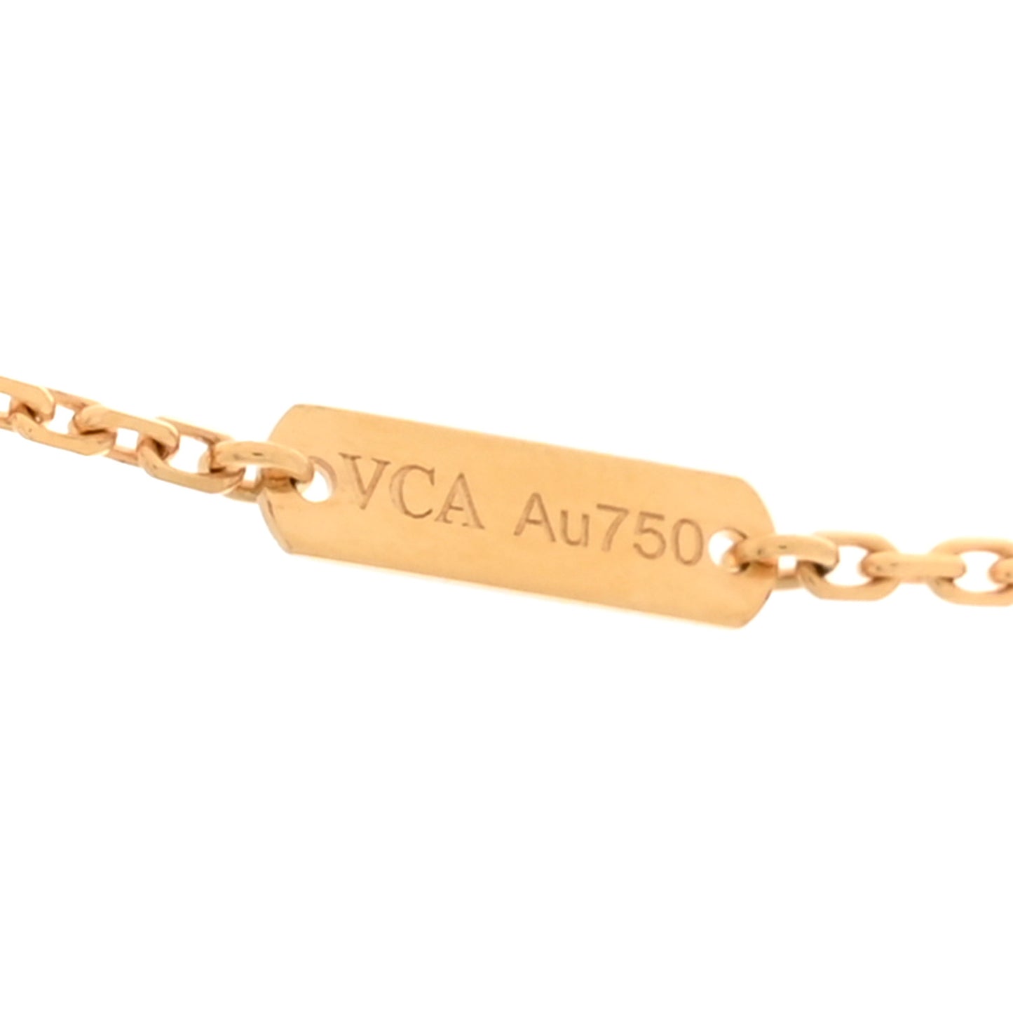 18K Yellow Gold Black Onyx Vintage Alhambra Pendant Necklace