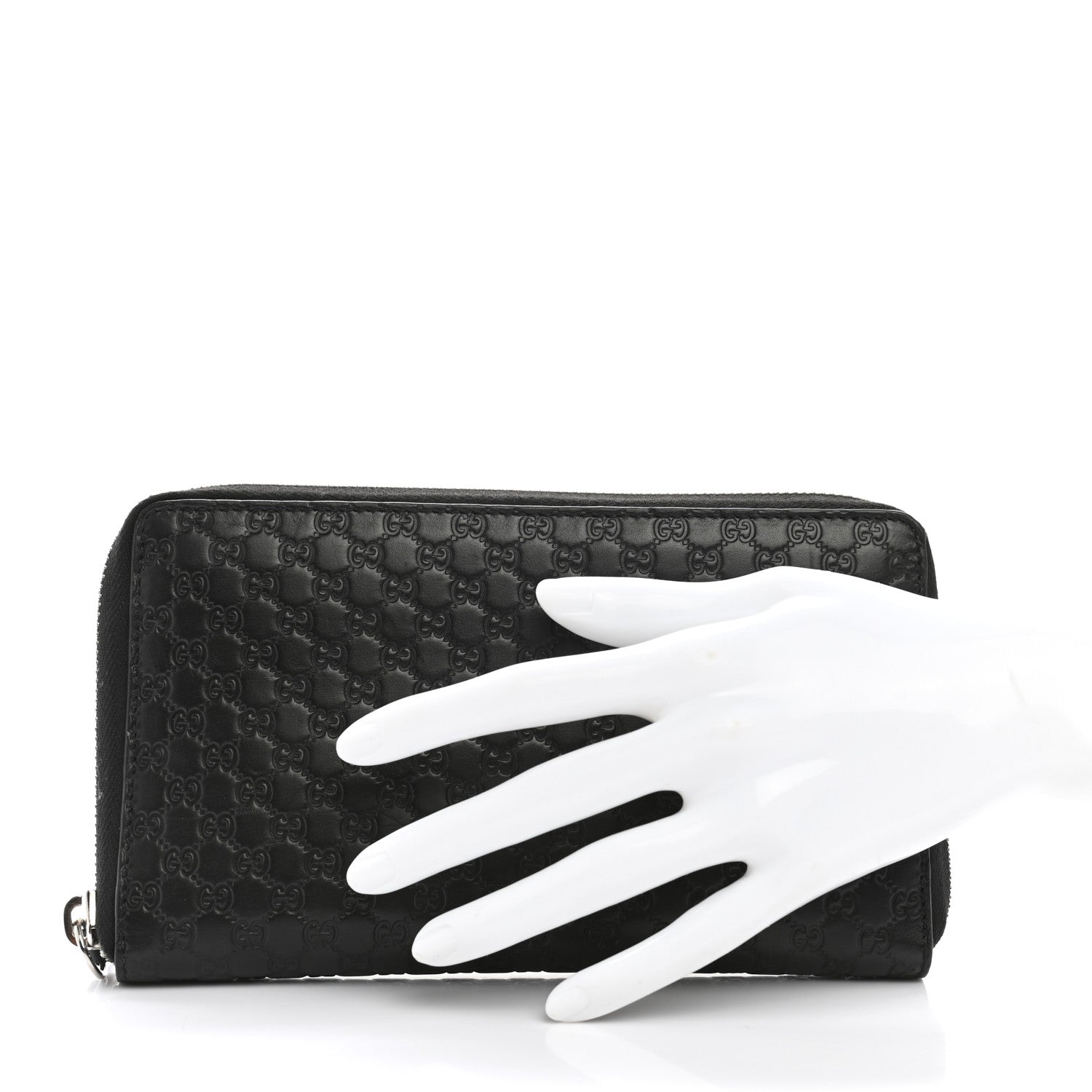 Gucci Microguccissima Large Zip Around Organizer Wallet Black 2 of 8