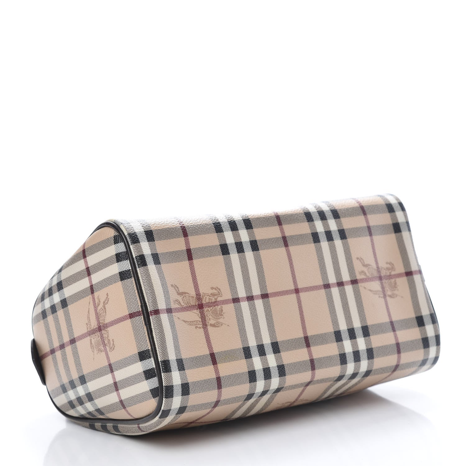 Burberry Haymarket Check Small Chester Bowling Bag Chocolate 4 of 10