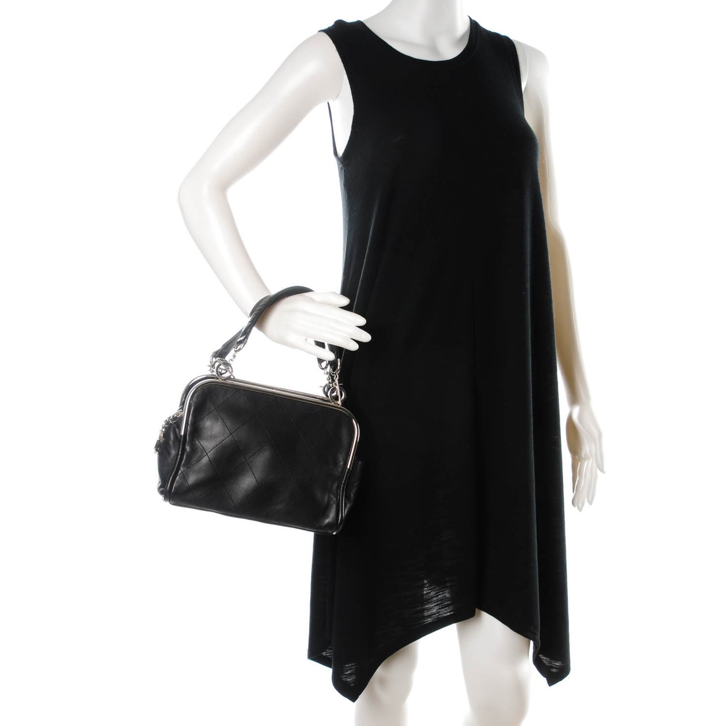Lambskin Ultimate Soft Frame Bag Black