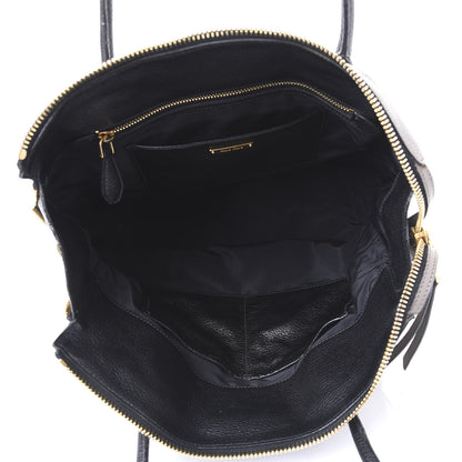 Miu Miu Goatskin Madras Zip Tote Argilla Black 4 of 10