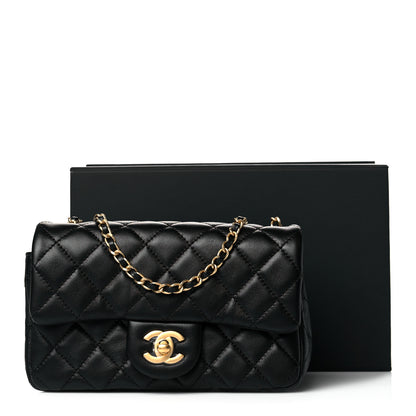 Chanel Lambskin Quilted Mini Rectangular Pearl Crush Flap Black 11 of 11
