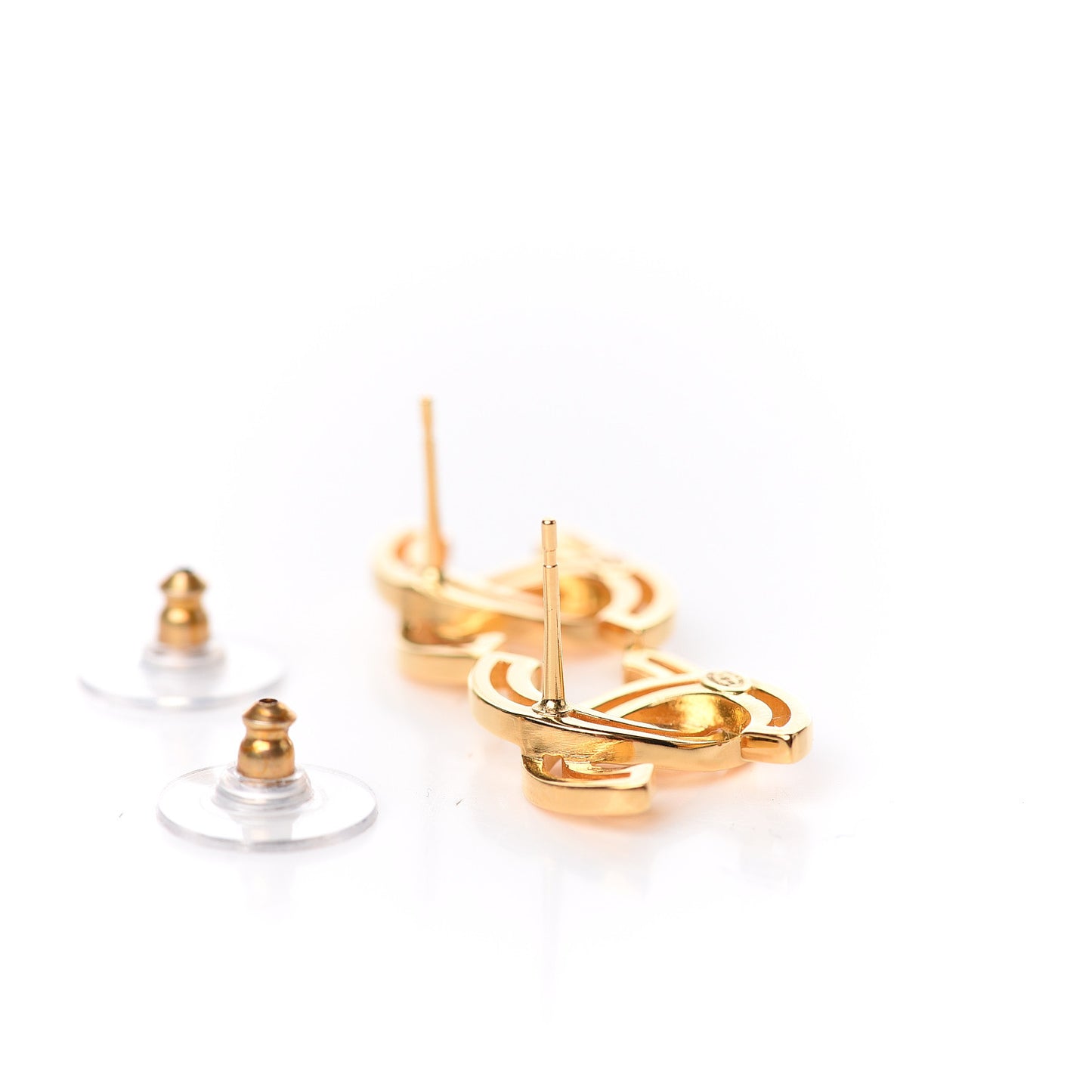 Metal Obazine CC Earrings Gold