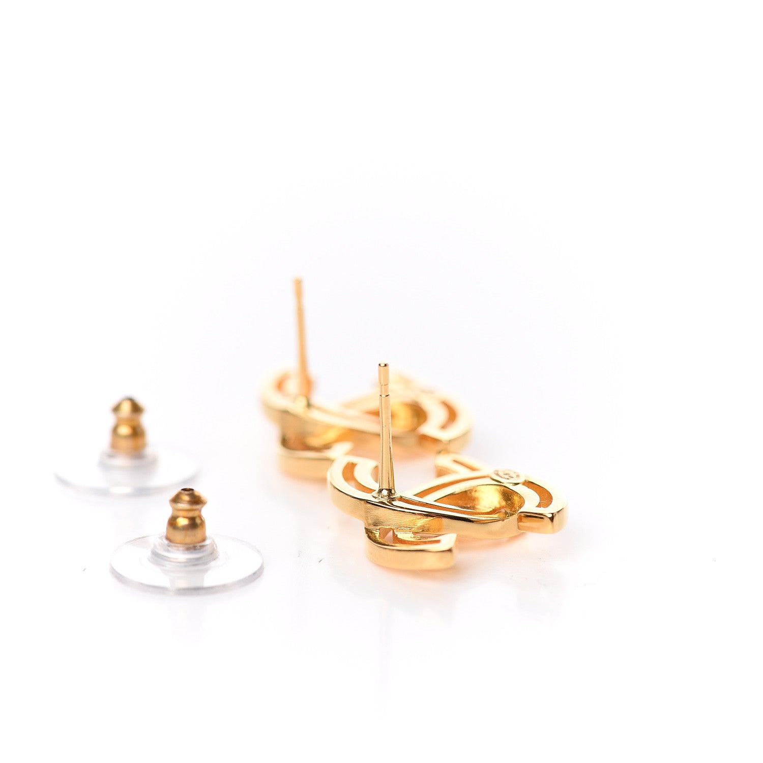 Chanel Metal Obazine CC Earrings Gold 3 of 5