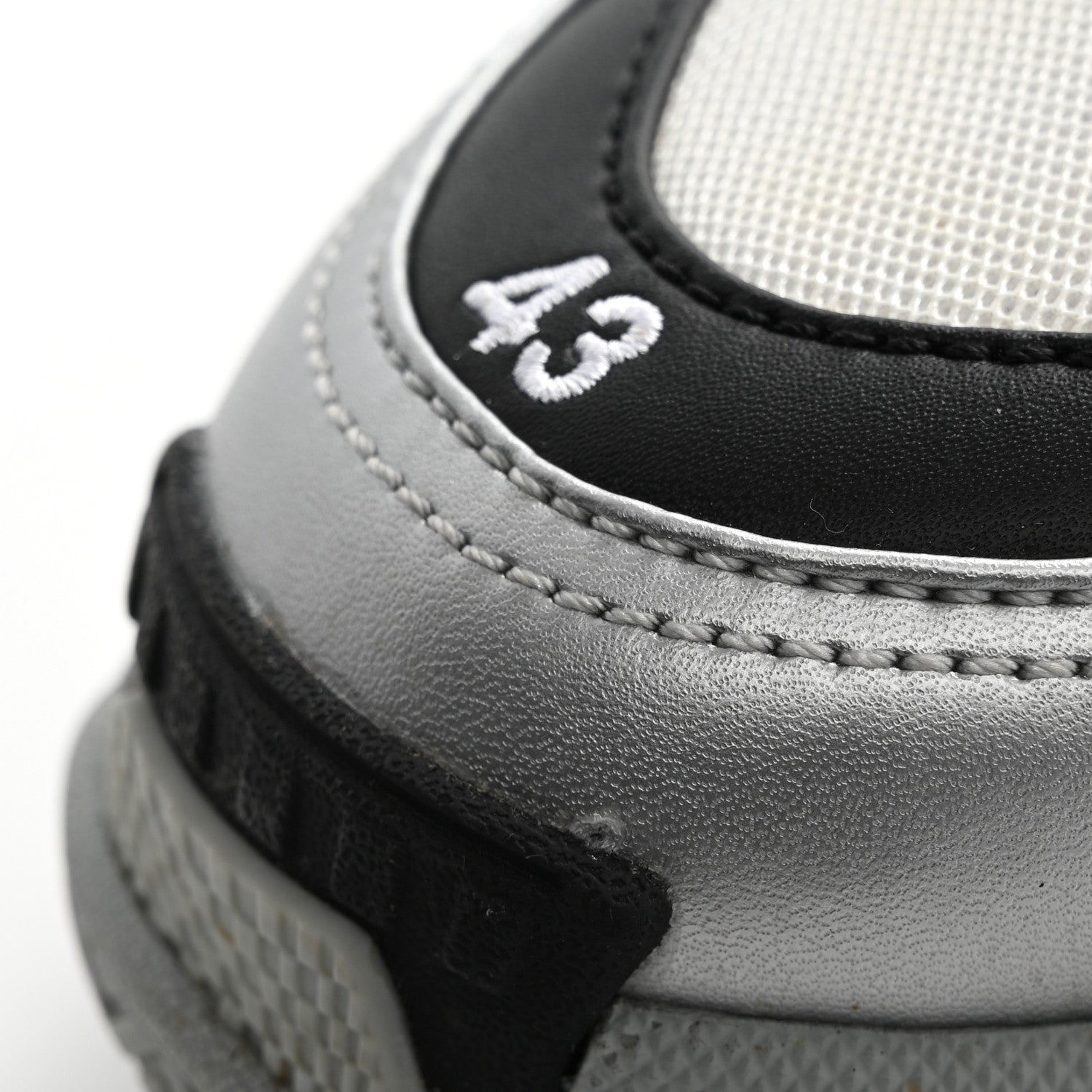 Balenciaga Metallic Fabric Mesh Mens Triple S Sneakers 10 Grey Dark Grey Black 12 of 19