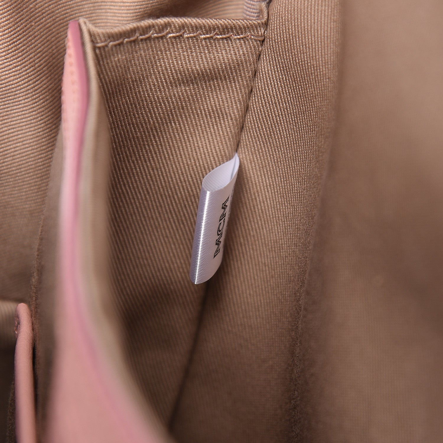 MCM Calfskin Ottomar Monogram Small Backpack Pink 7 of 11